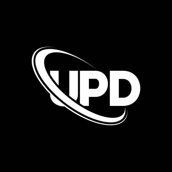 Upd Logotyp Ett Upd Brev Utformning Upd Logotypen Initialer Upd — Stock vektor