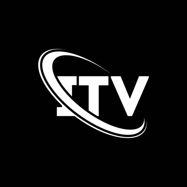 Logo Itv Lettera Itv Logo Lettera Itv Design Iniziali Logo — Vettoriale Stock