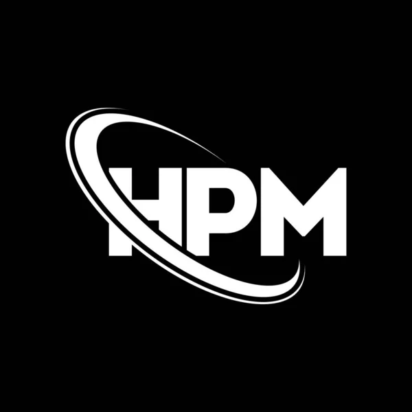 Logo Hpm Hpm Dopis Návrh Loga Hpm Písmene Iniciály Logo — Stockový vektor