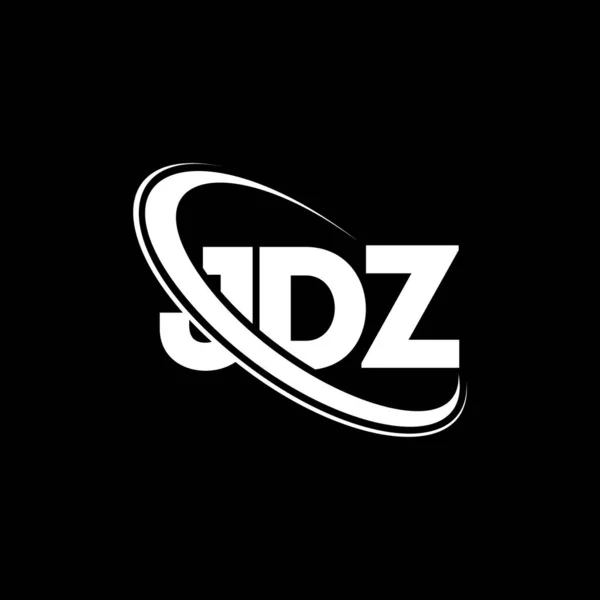 Jdz Logo Jdz Brief Jdz Letter Logo Design Initialen Jdz — Stockvektor