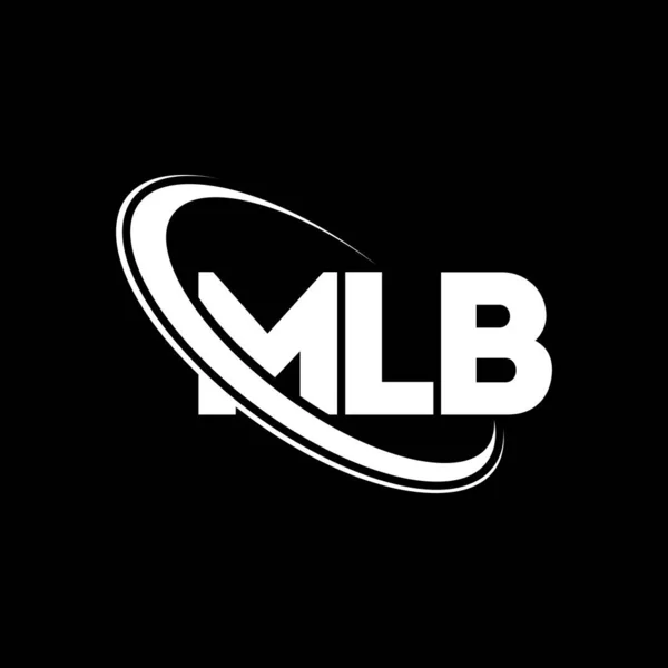 Logo Mlb Carta Mlb Diseño Del Logotipo Letra Mlb Inicial — Vector de stock