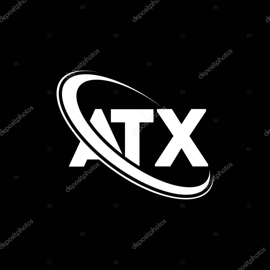 ATX logo. ATX letter. ATX letter logo design. Initials ATX logo linked with circle and uppercase monogram logo. ATX typography for technology, business and real estate brand.