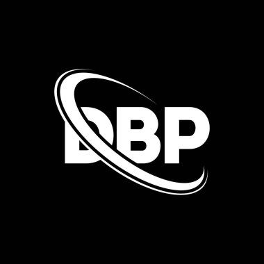 DBP logosu. DBP mektubu. DBP mektup logosu tasarımı. Çember ve büyük harfli monogram logosuna bağlı DBP logosu. Teknoloji, iş ve emlak markası için DBP tipografisi.