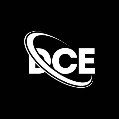 DCE logosu. DCE mektubu. DCE mektup logosu tasarımı. Çember ve büyük harfli monogram logosuna bağlı DCE logosu. Teknoloji, iş ve emlak markası için DCE tipografisi.
