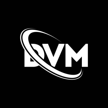 DVM logosu. DVM mektubu. DVM harf logosu tasarımı. Çember ve büyük harfli monogram logosuna bağlı DVM logosu. Teknoloji, iş ve emlak markası için DVM tipografisi.