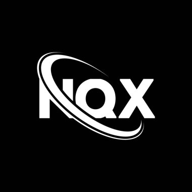 NQX logosu. NQX harfi. NQX harfli logo tasarımı. Çember ve büyük harfli monogram logosuyla NQX logosunun baş harfleri. Teknoloji, iş ve emlak markası için NQX tipografisi.