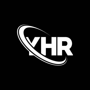 YHR logosu. YHR mektubu. YHR harf logosu tasarımı. Çember ve büyük harfli monogram logosuna bağlı baş harfler YHR logosu. Teknoloji, iş ve emlak markası için YHR tipografisi.