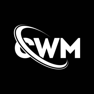 CWM logosu. CWM mektubu. CWM mektup logosu tasarımı. Çember ve büyük harfli monogram logosuna bağlı baş harfler CWM logosu. Teknoloji, iş ve emlak markası için CWM tipografisi.