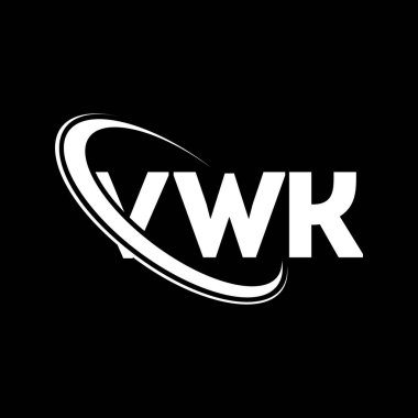 VWK logosu. VWK mektubu. VWK mektup logosu tasarımı. Çember ve büyük harfli monogram logosuna bağlı baş harfler VWK logosu. Teknoloji, iş ve emlak markası için VWK tipografisi.