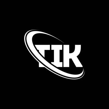 TIK logosu. TIK mektubu. TIK mektup logosu tasarımı. Çember ve büyük harfli monogram logosuna bağlı TIK logosu. Teknoloji, iş ve emlak markası için TIK tipografisi.