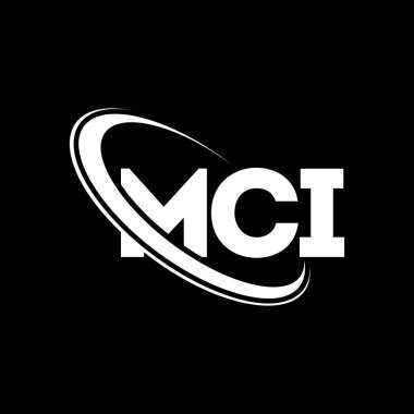 MCI logosu. MCI mektubu. MCI harf logosu tasarımı. Çember ve büyük harfli monogram logosuna bağlı baş harfler. Teknoloji, iş ve emlak markası için MCI tipografisi.