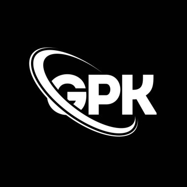GPK logosu. GPK mektubu. GPK harf logosu tasarımı. Çember ve büyük harfli monogram logosuna bağlı baş harfler GPK logosu. Teknoloji, iş ve emlak markası için GPK tipografisi.