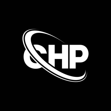 CHP logosu. CHP mektubu. CHP mektup logosu tasarımı. Çember ve büyük harfli monogram logosuna bağlı CHP logosu. Teknoloji, iş ve emlak markası için CHP tipografisi.