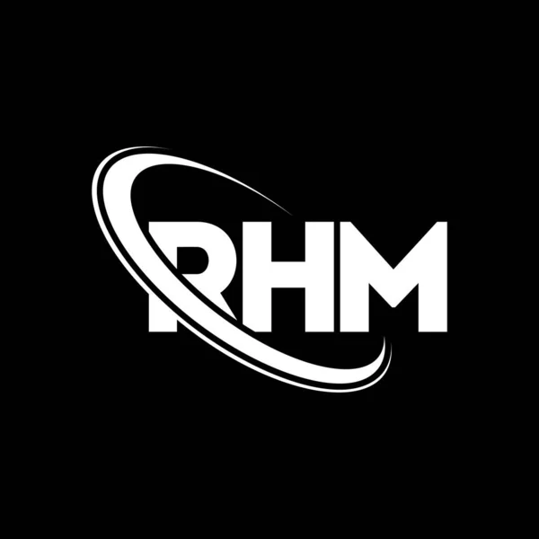 Rhm Logotyp Rhm Brev Rhm Brev Logotyp Design Initialer Rhm — Stock vektor