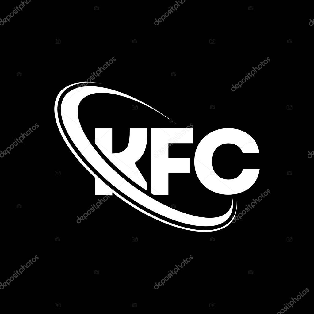 KFC logo. KFC letter. KFC letter logo design. Initials KFC logo linked with circle and uppercase monogram logo. KFC typography for technology, business and real estate brand.