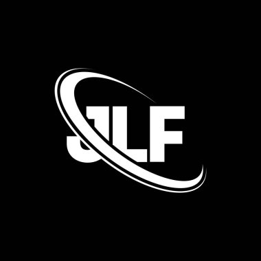 JLF logosu. JLF mektubu. JLF mektup logosu tasarımı. Çember ve büyük harfli monogram logosuna bağlı JLF logosu. Teknoloji, iş ve emlak markası için JLF tipografisi.
