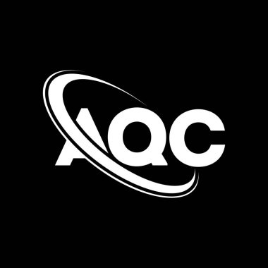 AQC logosu. AQC mektubu. AQC harf logosu tasarımı. Çember ve büyük harfli monogram logosuna bağlı AQC logosu. Teknoloji, iş ve emlak markası için AQC tipografisi.