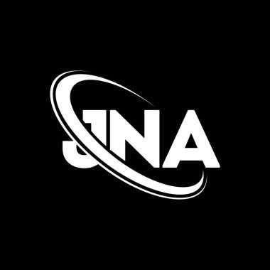 JNA logosu. JNA mektubu. JNA harfli logo tasarımı. Çember ve büyük harfli monogram logosuna bağlı JNA logosu. Teknoloji, iş ve emlak markası için JNA tipografisi.