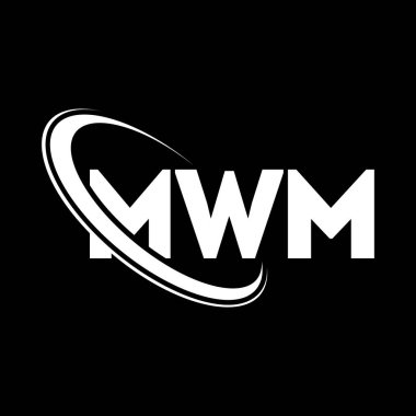 MWM logosu. MWM mektubu. MWM mektup logosu tasarımı. Çember ve büyük harfli monogram logosuna bağlı baş harfler MWM logosu. Teknoloji, iş ve emlak markası için MWM tipografisi.