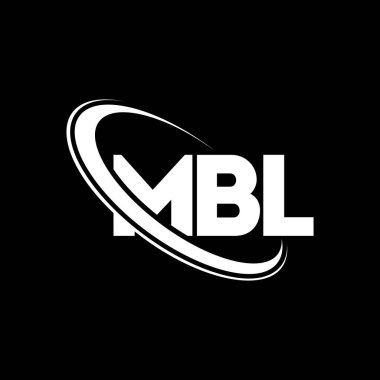 MBL logosu. MBL mektubu. MBL harf logosu tasarımı. Çember ve büyük harfli monogram logosuyla birleştirilmiş MBL logosu. Teknoloji, iş ve emlak markası için MBL tipografisi.