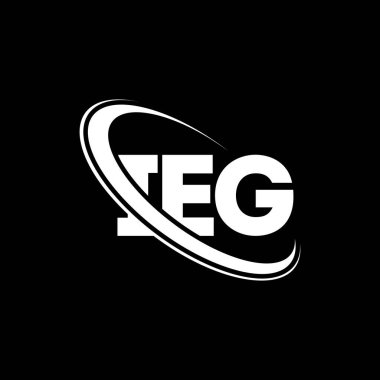 IEG logosu. IEG mektubu. IEG harf logosu tasarımı. Çember ve büyük harfli monogram logosuna bağlı ilk IEG logosu. Teknoloji, iş ve emlak markası için IEG tipografisi.