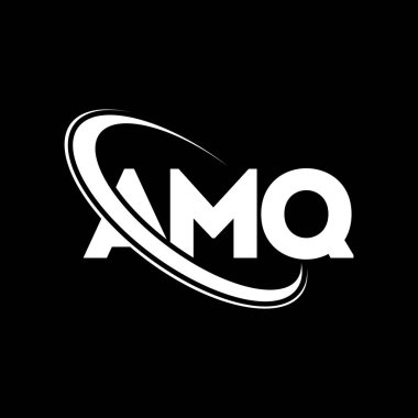 AMQ logo. AMQ letter. AMQ letter logo design. Initials AMQ logo linked with circle and uppercase monogram logo. AMQ typography for technology, business and real estate brand.