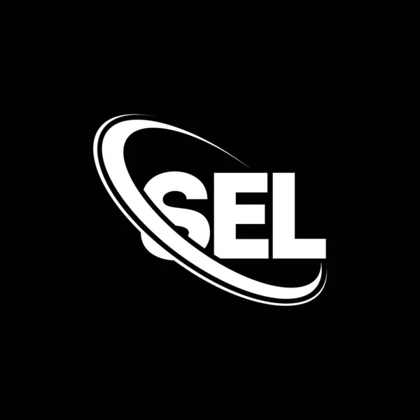 Λογότυπο Sel Γράμμα Sel Σχεδιασμός Λογότυπου Γράμματα Sel Αρχικά Λογότυπο — Διανυσματικό Αρχείο