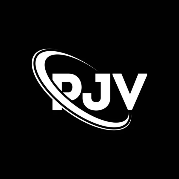 Logo Pjv Carta Pjv Diseño Del Logotipo Letra Pjv Logotipo — Archivo Imágenes Vectoriales