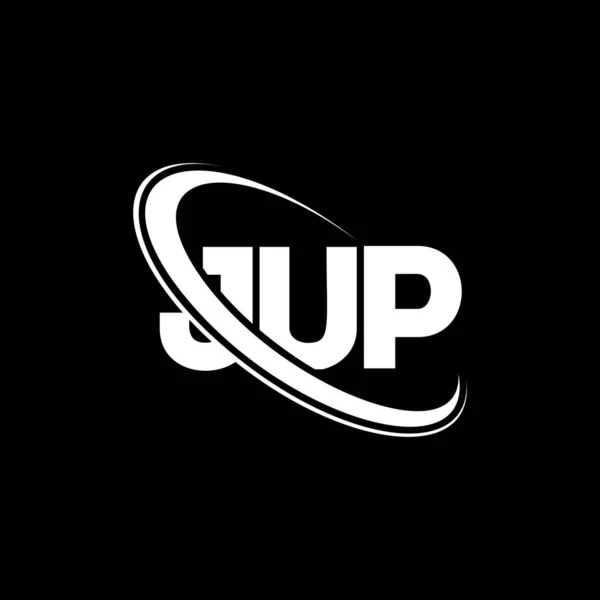Het Jup Logo Een Jup Brief Jup Logo Ontwerp Initialen — Stockvector