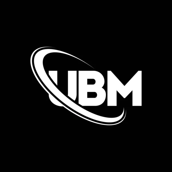 Ubm Logotyp Ubm Brev Ubm Brev Logotyp Design Initialer Ubm — Stock vektor