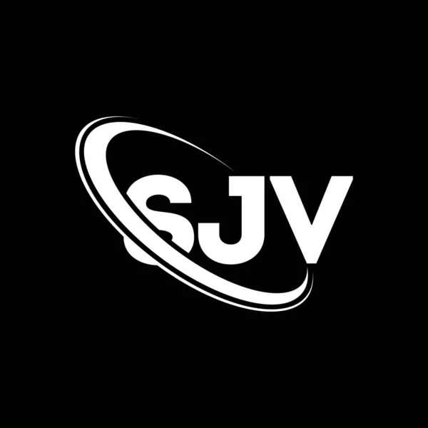 Logo Sjv Carta Sjv Diseño Del Logotipo Letra Sjv Logotipo — Vector de stock