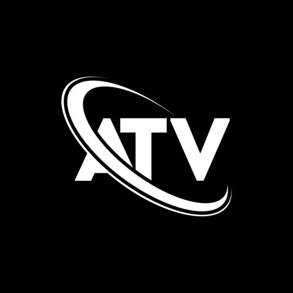 Atv Logo Atv Letter Atv Letter Logo Design Initials Atv — Stock Vector