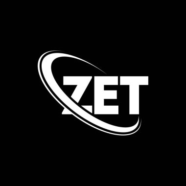 ZET logosu. ZET mektubu. ZET mektup logosu tasarımı. Çember ve büyük harfli monogram logosuna bağlı baş harfler ZET logosu. Teknoloji, iş ve emlak markası için ZET tipografisi.