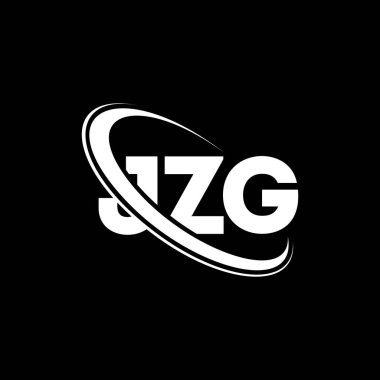 JZG logosu. JZG mektubu. JZG harf logosu tasarımı. Çember ve büyük harfli monogram logosuna bağlı JZG logosu. Teknoloji, iş ve emlak markası için JZG tipografisi.