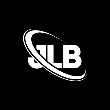 JLB logosu. JLB mektubu. JLB harfli logo tasarımı. Çember ve büyük harfli monogram logosuna bağlı JLB logosu. Teknoloji, iş ve emlak markası için JLB tipografisi.