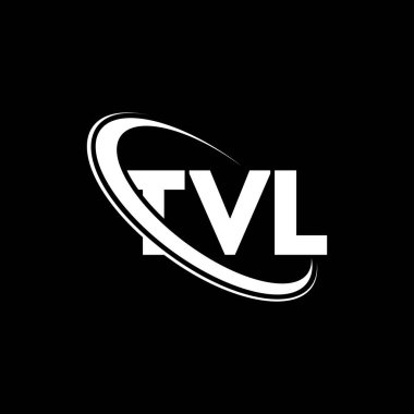 TVL logosu. TVL mektubu. TVL harf logosu tasarımı. Çember ve büyük harfli monogram logosuna bağlı TVL logosu. Teknoloji, iş ve emlak markası için TVL tipografisi.