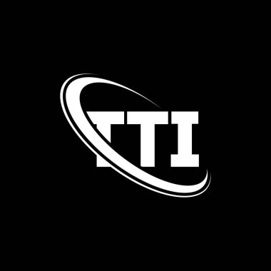TTI logosu. TTI mektubu. TTI harf logosu tasarımı. Çember ve büyük harfli monogram logosuna bağlı TTI logosu. Teknoloji, iş ve emlak markası için TTI tipografisi.