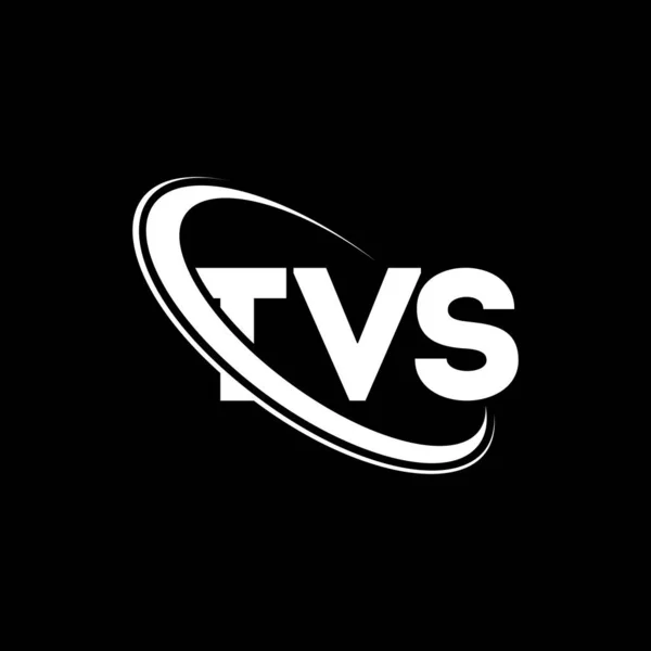Tvs Logó Tvs Levél Tvs Betűlogó Tervezés Kezdeményezések Tvs Logó — Stock Vector