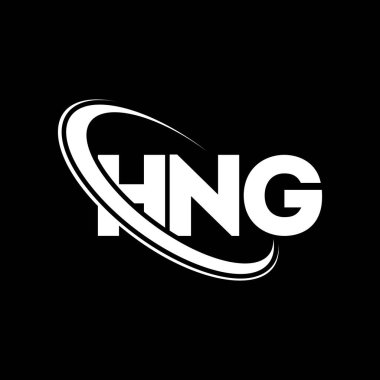 HNG logosu. HNG mektubu. HNG harf logosu tasarımı. Çember ve büyük harfli monogram logosuyla HNG logosunun baş harfleri. Teknoloji, iş ve emlak markası için HNG tipografisi.