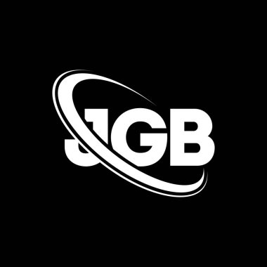 JGB logosu. JGB mektubu. JGB mektup logosu tasarımı. Çember ve büyük harfli monogram logosuna bağlı baş harfler JGB logosu. Teknoloji, iş ve emlak markası için JGB tipografisi.