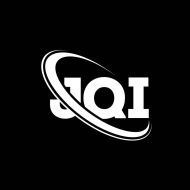 JQI logosu. JQI mektubu. JQI harf logosu tasarımı. Çember ve büyük harfli monogram logosuyla birleştirilmiş JQI logosu. Teknoloji, iş ve emlak markası için JQI tipografisi.