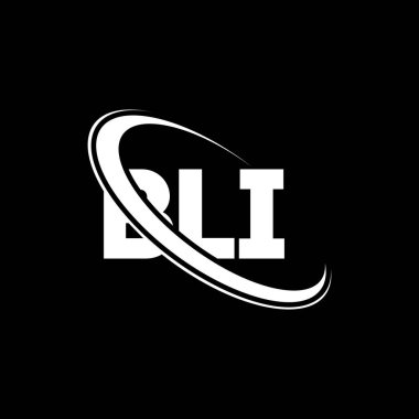 BLI logosu. BLI harfi. BLI harfli logo tasarımı. Çember ve büyük harfli monogram logosuyla birleştirilmiş BLI logosu. Teknoloji, iş ve emlak markası için BLI tipografisi.