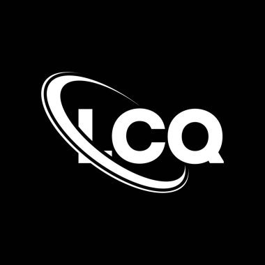 LCQ logosu. LCQ mektubu. LCQ harf logosu tasarımı. Çember ve büyük harfli monogram logosuna bağlı ilk LCQ logosu. Teknoloji, iş ve emlak markası için LCQ tipografisi.