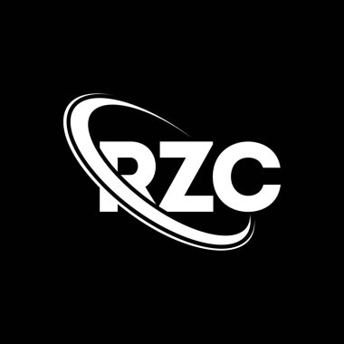RZC logosu. RZC mektubu. RZC harf logosu tasarımı. Çember ve büyük harfli monogram logosuna bağlı RZC logosu. Teknoloji, iş ve emlak markası için RZC tipografisi.