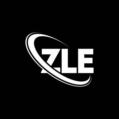 ZLE logosu. ZLE harfi. ZLE harfli logo tasarımı. Çember ve büyük harfli monogram logosuna bağlı baş harfler ZLE logosu. Teknoloji, iş ve emlak markası için ZLE tipografisi.