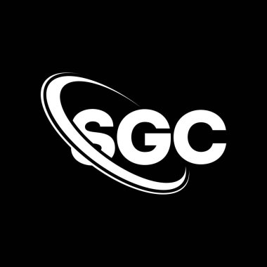 SGC logosu. SGC mektubu. SGC harf logosu tasarımı. Çember ve büyük harfli monogram logosuna bağlı baş harfler SGC logosu. Teknoloji, iş ve emlak markası için SGC tipografisi.