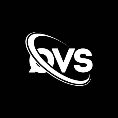 QVS logosu. QVS harfi. QVS harf logosu tasarımı. Çember ve büyük harfli monogram logosuna bağlı QVS logosu. Teknoloji, iş ve emlak markası için QVS tipografisi.