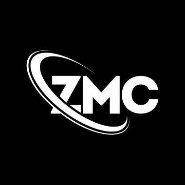 ZMC logosu. ZMC mektubu. ZMC harf logosu tasarımı. Çember ve büyük harfli monogram logosuna bağlı baş harfler ZMC logosu. Teknoloji, iş ve emlak markası için ZMC tipografisi.