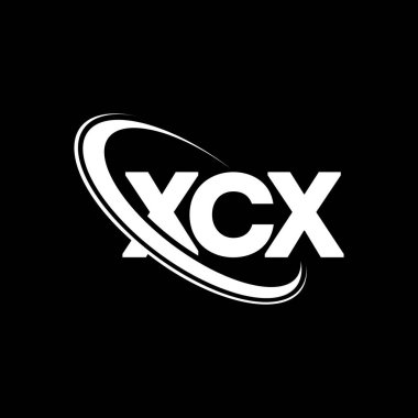 XCX logosu. XCX harfi. XCX harfli logo tasarımı. Çember ve büyük harfli monogram logosuna bağlı XCX logosu. Teknoloji, iş ve emlak markası için XCX tipografisi.