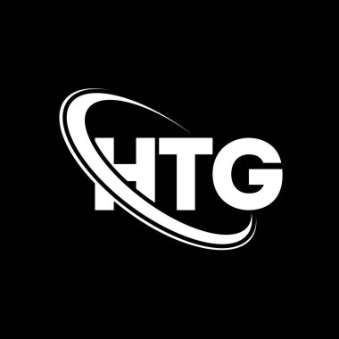 HTG logosu. HTG mektubu. HTG harf logosu tasarımı. Çember ve büyük harfli monogram logosuyla HTG logosunun baş harfleri. Teknoloji, iş ve emlak markası için HTG tipografisi.